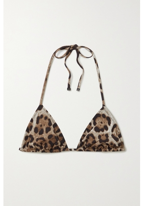 Dolce & Gabbana - Leopard-print Triangle Bikini Top - Animal print - 1,2,3,4,5