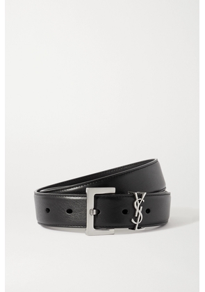 SAINT LAURENT - Cassandre Leather Belt - Black - 65,70,75,80,85,90,95,100,105
