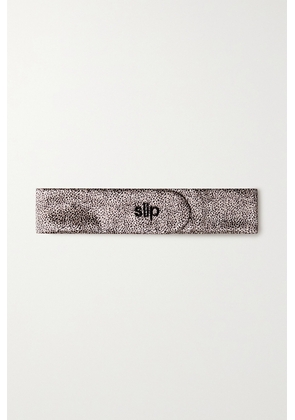 Slip - The Glam Band Leopard-print Mulberry Silk Headband - Animal print - One size