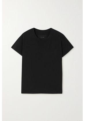 Nili Lotan - Brady Distressed Cotton-jersey T-shirt - Black - x small,small,medium,large,x large