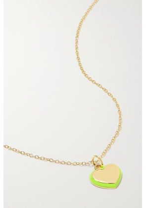 Alison Lou - Puffy Heart 14-karat Gold And Enamel Necklace - One size