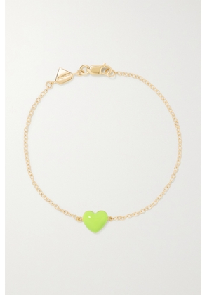 Alison Lou - Heart 14-karat Gold And Enamel Bracelet - One size