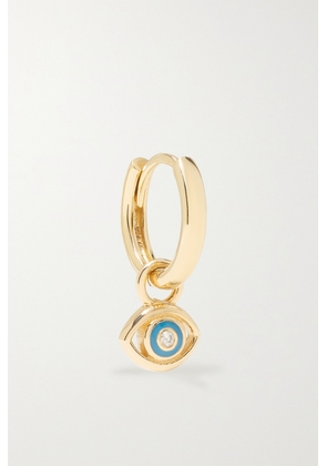 Alison Lou - Evil Eye Huggy 14-karat Gold, Diamond And Enamel Single Hoop Earring - One size