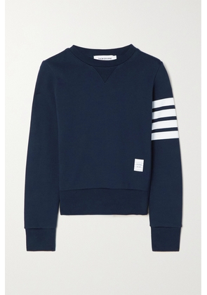 Thom Browne - Striped Cotton-jersey Sweatshirt - Blue - IT36,IT38,IT40,IT42,IT44,IT46,IT48