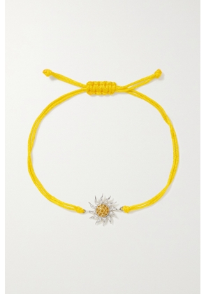 Yvonne Léon - 9-karat White And Yellow Gold, Cord, Citrine And Diamond Bracelet - One size