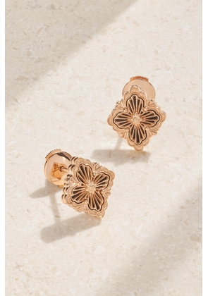 Buccellati - Opera Tulle 18-karat Pink Gold Onyx Earrings - Rose gold - One size