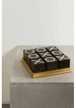 L'Objet - Deco Resin, Shell And Brass Tic-tac-toe Set - Brown - One size