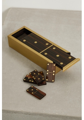 L'Objet - Deco Wood And Brass Dominoes Set - Gold - One size