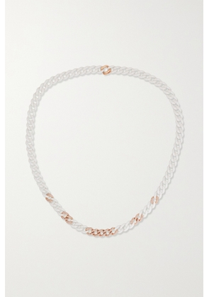 SHAY - Ceramic, 18-karat Rose Gold And Diamond Necklace - One size