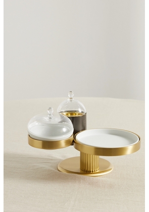 L'Objet - + Kelly Behun High Rise Small Gold-plated, Porcelain And Glass Server - One size