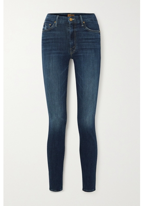 Mother - + Net Sustain Looker Distressed High-rise Skinny Jeans - Blue - 23,24,25,26,27,28,29,30,31,32