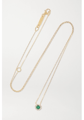 Suzanne Kalan - 18-karat Gold, Emerald And Diamond Necklace - One size