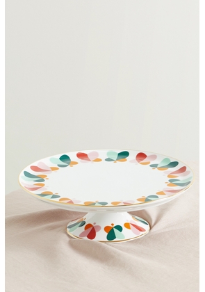 La DoubleJ - Gold-plated Porcelain Cake Stand - White - One size