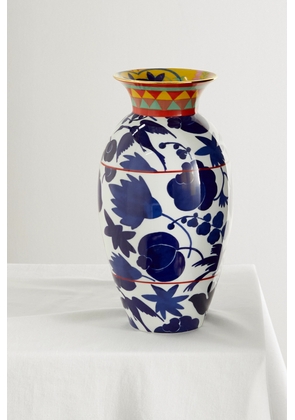 La DoubleJ - Amphora Gold-plated Porcelain Vase - Blue - One size