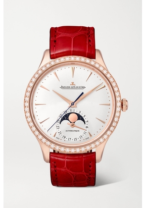 Jaeger-LeCoultre - Master Ultra Thin Moon Automatic 36mm 18-karat Rose Gold, Alligator And Diamond Watch - One size