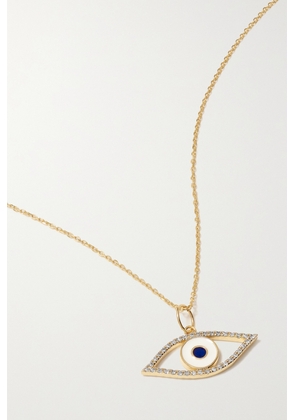 Mateo - Eye Of Protection 14-karat Gold, Enamel And Diamond Necklace - One size