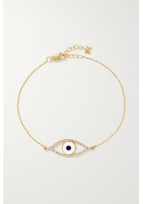 Mateo - Eye Of Protection 14-karat Gold, Enamel And Diamond Bracelet - One size
