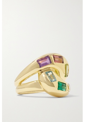 Brent Neale - Knot 18-karat Gold Multi-stone Ring - 3,4,5,6
