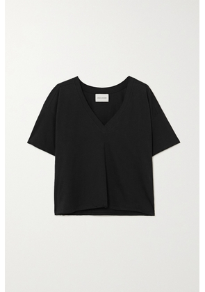 LOULOU STUDIO - Faaa Supima Cotton-jersey T-shirt - Black - x small,small,medium,large