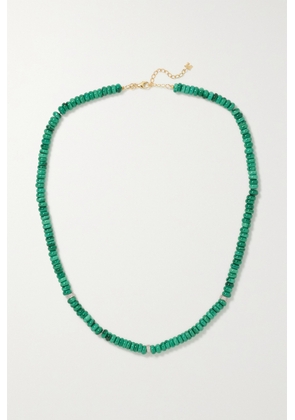 Mateo - 14-karat Gold, Malachite And Diamond Necklace - Green - One size