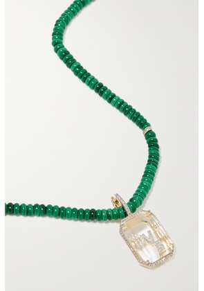 Mateo - 14-karat Gold Multi-stone Necklace - Green - One size
