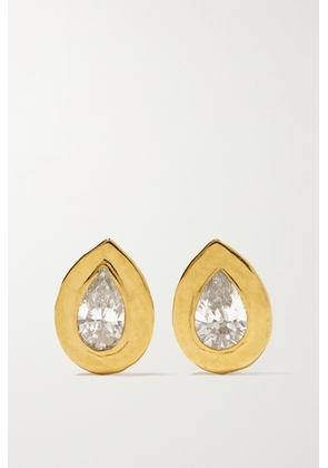 Octavia Elizabeth - + Net Sustain Pear Nesting Gem 18-karat Recycled Gold Diamond Earrings - One size
