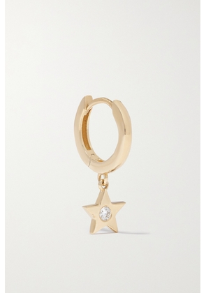 Andrea Fohrman - Star 18-karat Gold Diamond Single Hoop Earring - One size