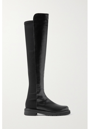 Stuart Weitzman - 5050 Lift Leather And Stretch Over-the-knee Boots - Black - IT35,IT35.5,IT36,IT36.5,IT37,IT37.5,IT38,IT38.5,IT39,IT39.5,IT40,IT40.5,IT41,IT41.5,IT42