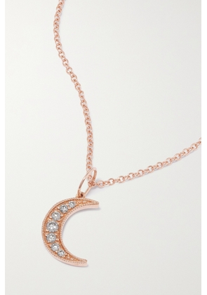 Andrea Fohrman - Crescent Moon 18-karat Rose Gold Diamond Necklace - One size