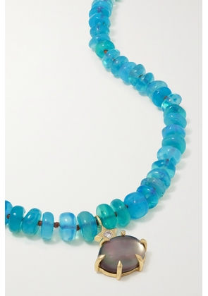Andrea Fohrman - 14-karat Gold, Opal, Labradorite And Diamond Necklace - One size
