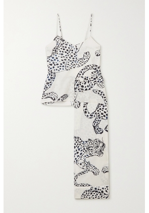 Desmond & Dempsey - + Net Sustain Printed Organic Cotton Pajama Set - Cream - x small,small,medium,large,x large