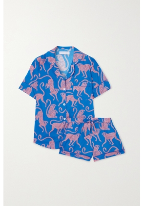 Desmond & Dempsey - + Net Sustain Chango Printed Organic Cotton Pajama Set - Blue - x small,small,medium,large,x large