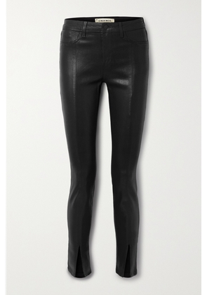 L'AGENCE - Jyothi Coated High-rise Skinny Jeans - Black - 23,24,25,26,27,28,29,30,31,32