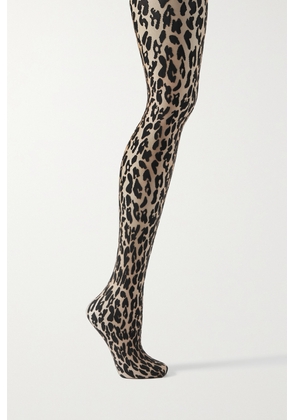 Wolford - Josey 20 Denier Leopard-print Tights - Animal print - x small,small,medium,large