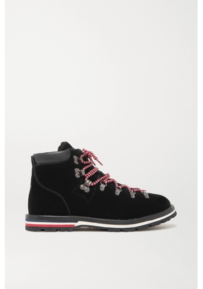 Moncler - Blanche Shearling-lined Velvet Ankle Boots - Black - IT35
