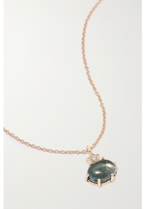 Andrea Fohrman - Mini Cosmo 14-karat Gold, Topaz And Diamond Necklace - One size