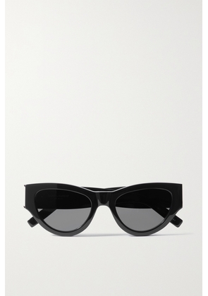 SAINT LAURENT Eyewear - Ysl Oversized Cat-eye Acetate Sunglasses - Black - One size
