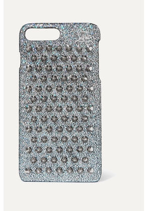 Christian Louboutin - Loubiphone Glittered Leather Iphone 7 And 8 Plus Case - Silver - One size