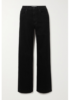 SLVRLAKE - + Net Sustain Grace Frayed High-rise Wide-leg Organic Jeans - Black - 23,24,25,26,27,28,29,30,31,32