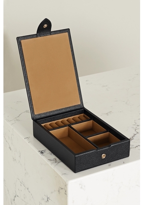 Smythson - Panama Textured-leather Jewelry Box - Black - One size