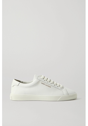 SAINT LAURENT - Andy Logo-print Leather Sneakers - White - IT35,IT35.5,IT36,IT36.5,IT37,IT37.5,IT38,IT38.5,IT39,IT39.5,IT40,IT40.5,IT41,IT41.5