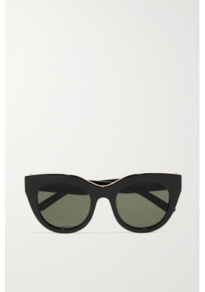 Le Specs - Air Heart Cat-eye Acetate And Gold-tone Sunglasses - Black - One size