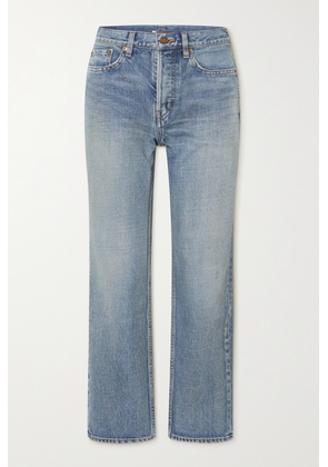 SAINT LAURENT - Cropped Mid-rise Straight-leg Jeans - Blue - 24,25,26,27,28,29,30,31