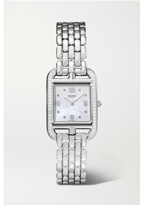 Hermès Timepieces - Cape Cod 31mm Small Stainless Steel, Mother-of-pearl And Diamond Watch - Silver - One size