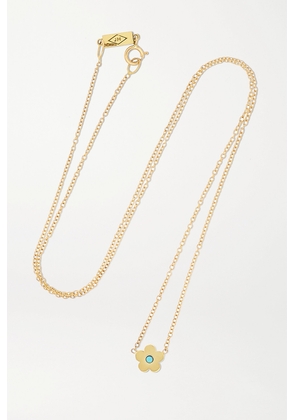 Jennifer Meyer - Mini Daisy 18-karat Gold Turquoise Necklace - One size