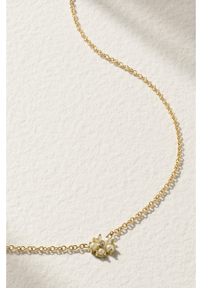 Jennifer Meyer - Mini Flower 18-karat Gold, Pearl And Diamond Necklace - One size