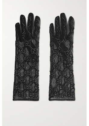 Gucci - Embroidered Tulle Gloves - Black - 7,8,6+,7+,8+