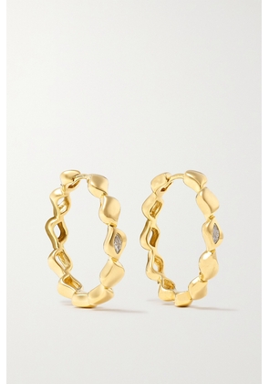 Almasika - Harmony Petite 18-karat Gold Diamond Hoop Earrings - One size