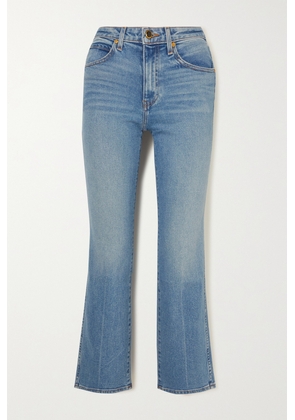 KHAITE - Vivian Cropped High-rise Bootcut Jeans - Blue - 24,25,26,27,28,29,30,31,32