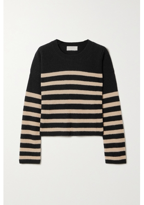 La Ligne - Mini Toujours Striped Cashmere Sweater - Black - x small,small,medium,large,x large